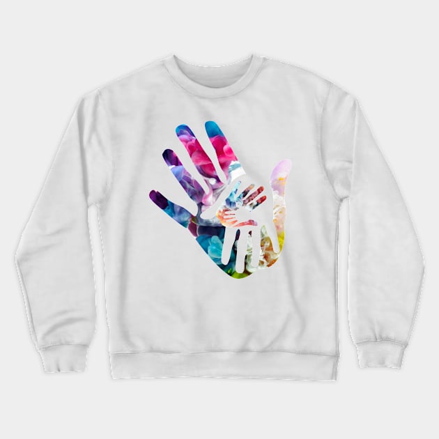 hands paint edition Crewneck Sweatshirt by INDONESIA68